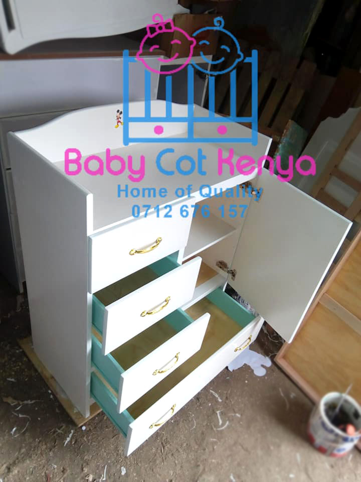 White Chest Drawers Baby Cot Kenya