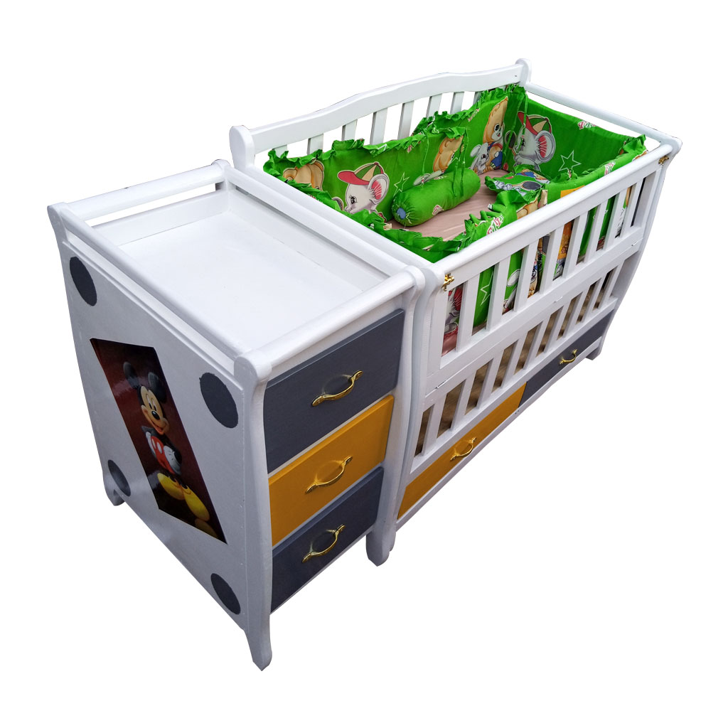 Buy Grey & Yellow Mickey Mouse Baby Cot Baby Cot Kenya Baby Cot Kenya