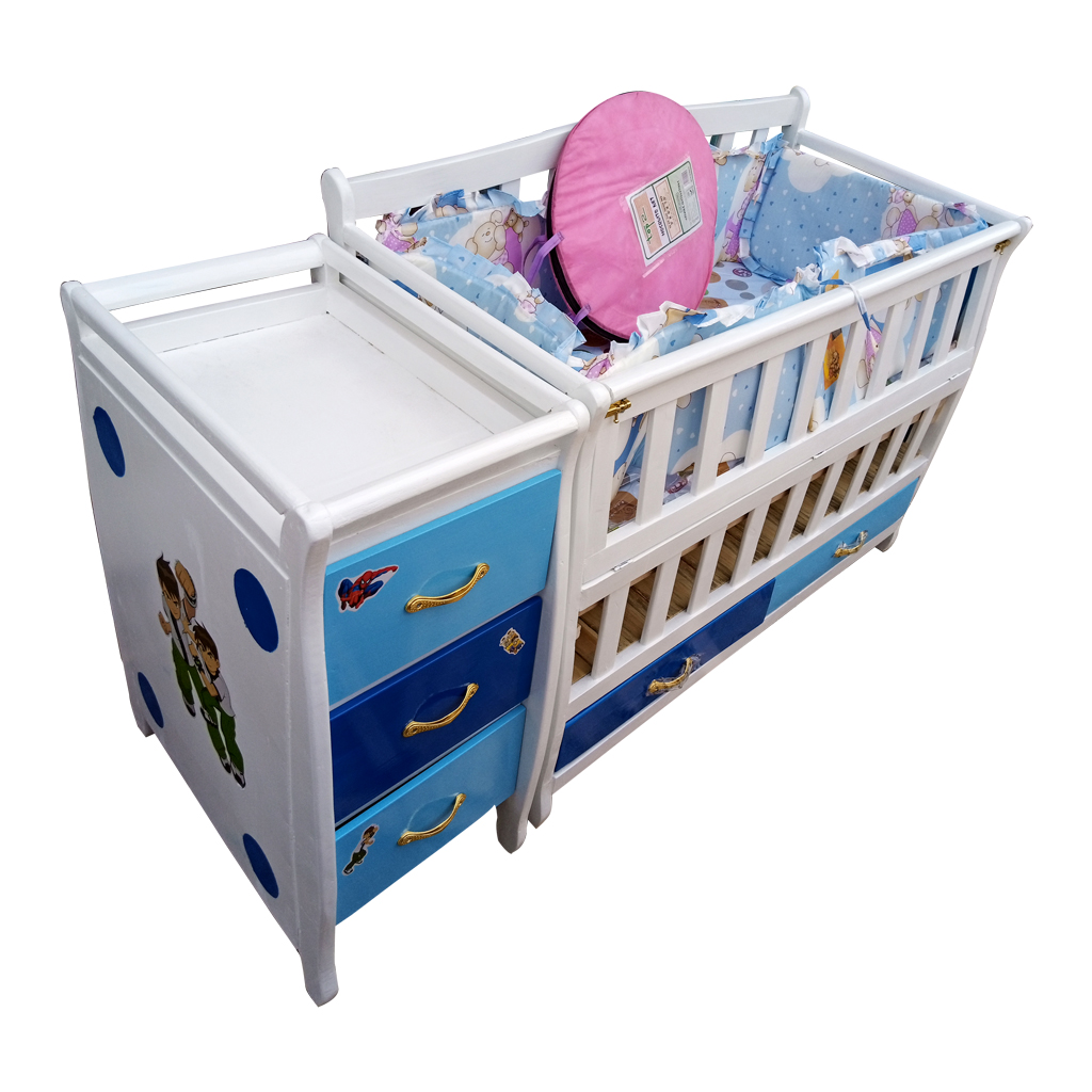 Buy Blue Ben 10 Babycot + Cot Bumpers + Net Baby Cot Kenya
