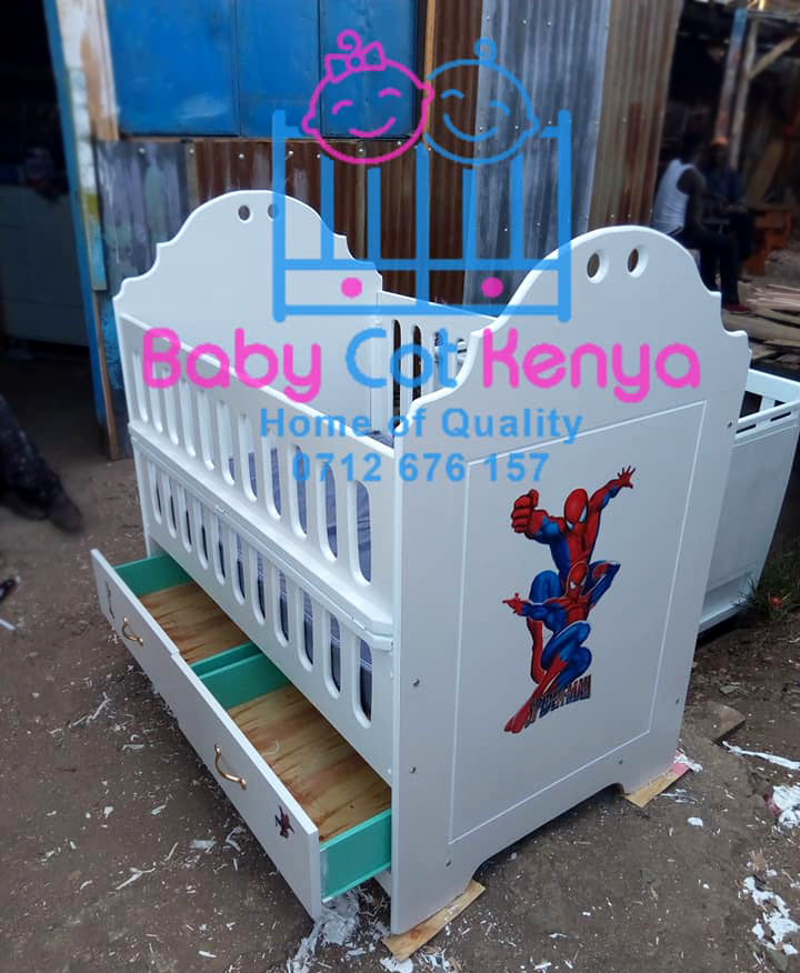 White Spiderman Baby Cot Baby Cot Kenya
