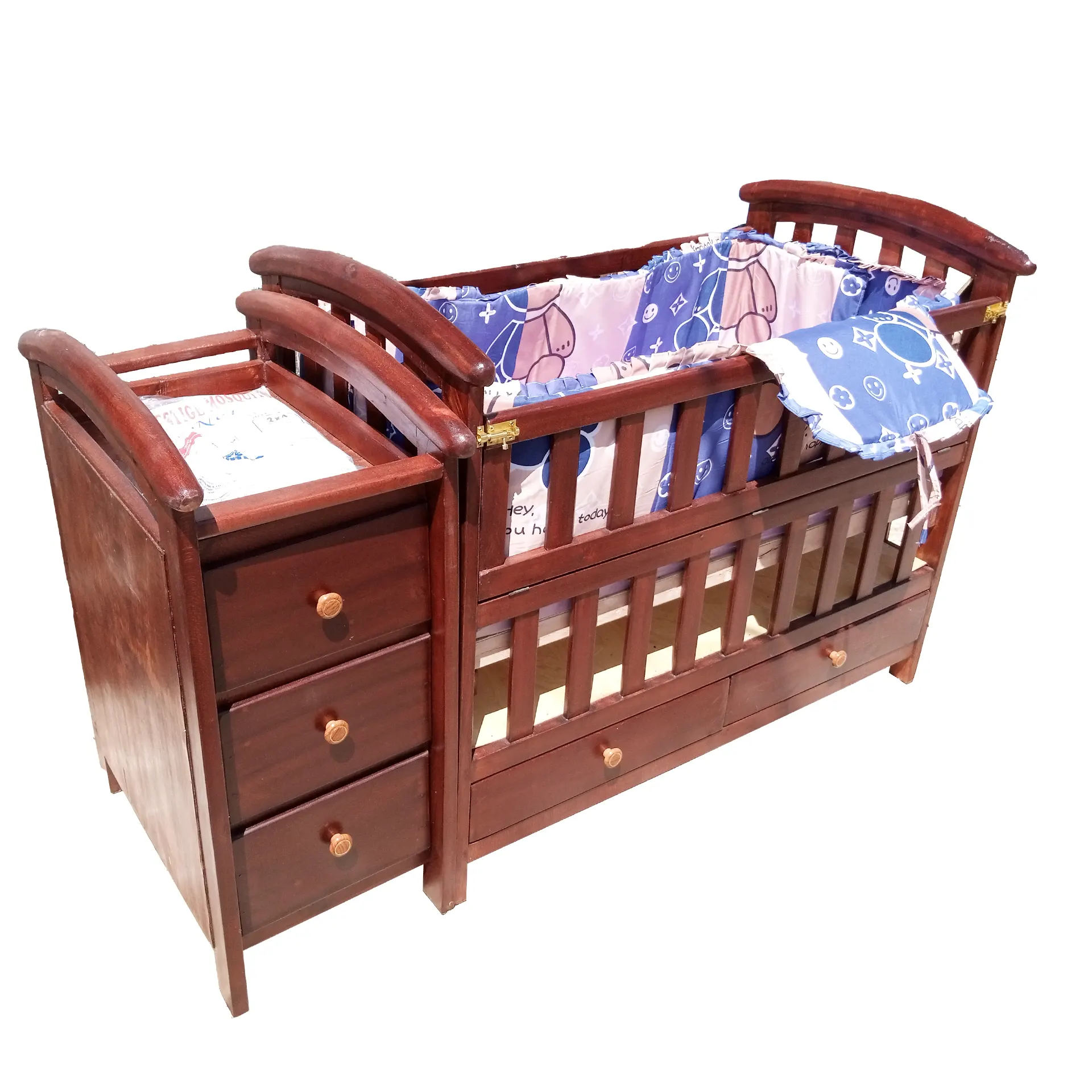 Comfortable & Safe Baby Cot Set with Mattress & Cot Bumpers Baby Cot