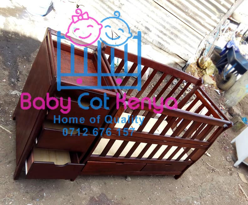 Brown Baby Cot Side Drawers Baby Cot Kenya