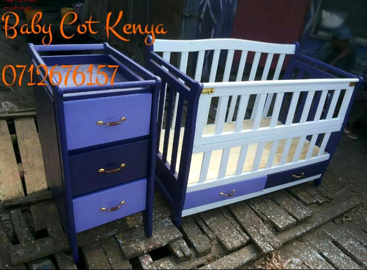 Purple Baby Cot Side Drawer Baby Cot Kenya